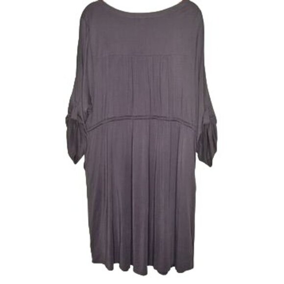 Torrid Size 4 Modal Blend Gray Zip-Front V-Neck Dress With Pockets - Picture 2 of 12